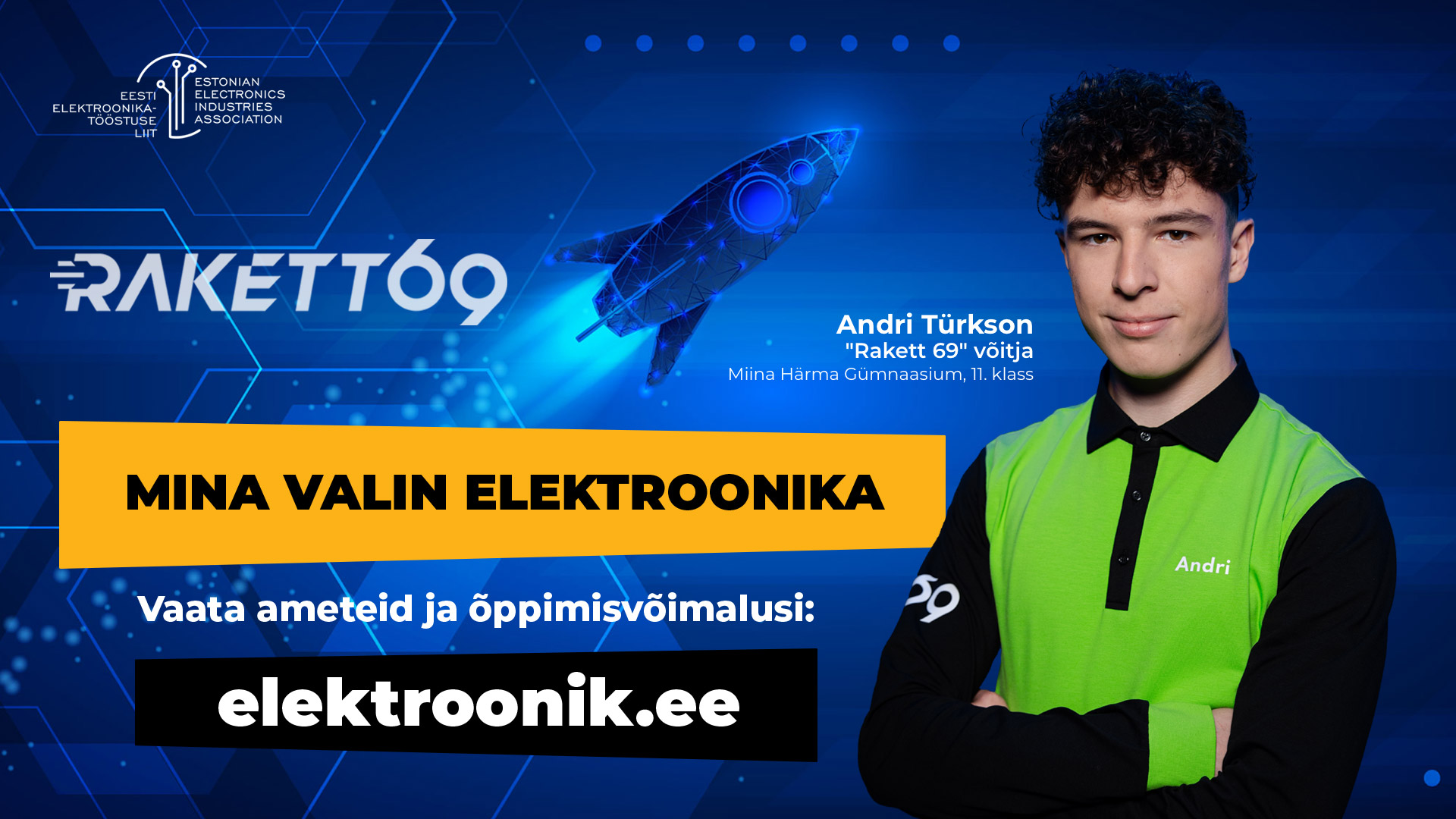 Rakett69 telesaate 14. hooaja võitja Andri Türkson
